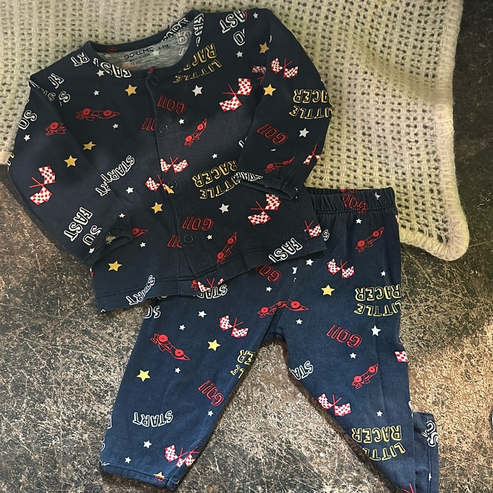 6-9m 2 Piece Cotton Pyjama Set